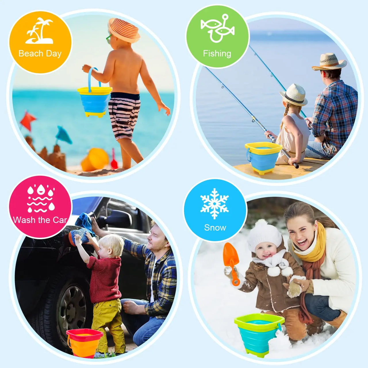 Foldable Bucket™ - Diversión para el verano - Cubo plegable