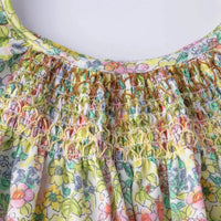 Thumbnail for Floral Dress – Ligero y vaporoso – Vestido de manga ondulada para niña