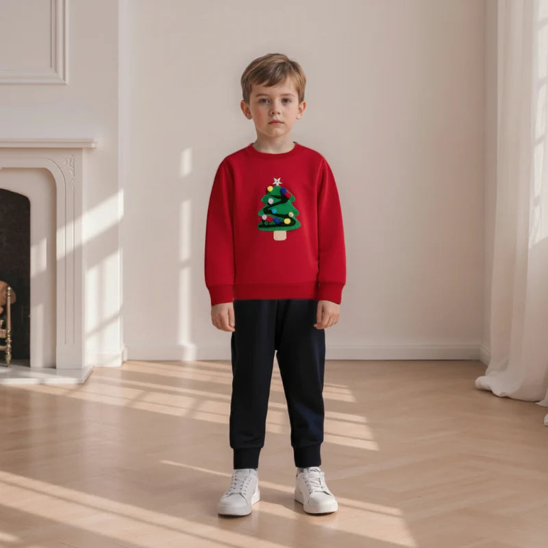 FrostyFit – Cálido y acogedor: jersey rojo navideño