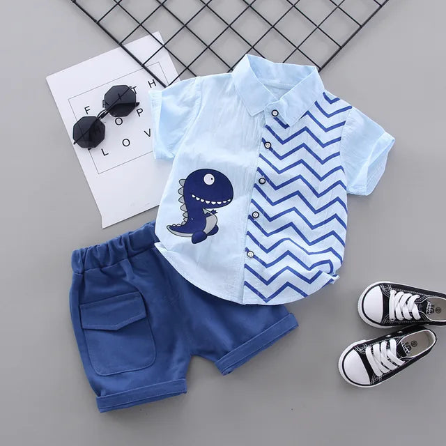 Mini Fashion™ - Conjunto camisa dino de verano