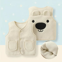 Thumbnail for Baby Bear Fleece Vest – Cálido y suave – Chaleco infantil con ositos
