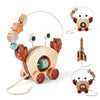 Crab Pull Toy™ – Jugar y aprender – Cangrejo Houten
