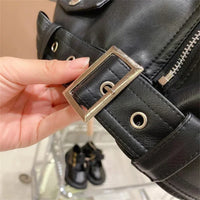 Thumbnail for Girls Leather Jacket – Atrevida y elegante: chaqueta de cuero para niños