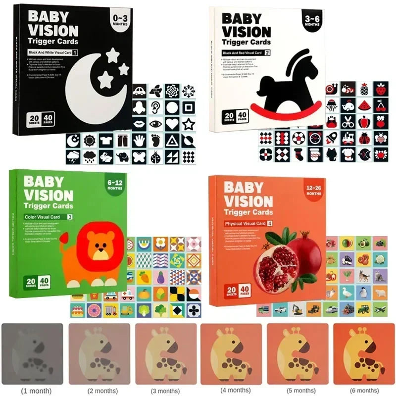 VisionBook – Educatief & Leerzaam – Baby Cognitie Kaartenboek