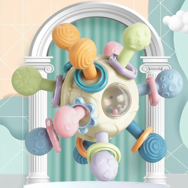 CalmChew – Suave y seguro: anillo de dentición de silicona 3 en 1