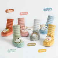 Thumbnail for Toddler Non-slip Socks™ - Steps in Style - Calcetines con suela y estampado animal