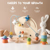 Bead Tracks™ – Tren, coche y motricidad - Juego de cuentas y arrastre de madera