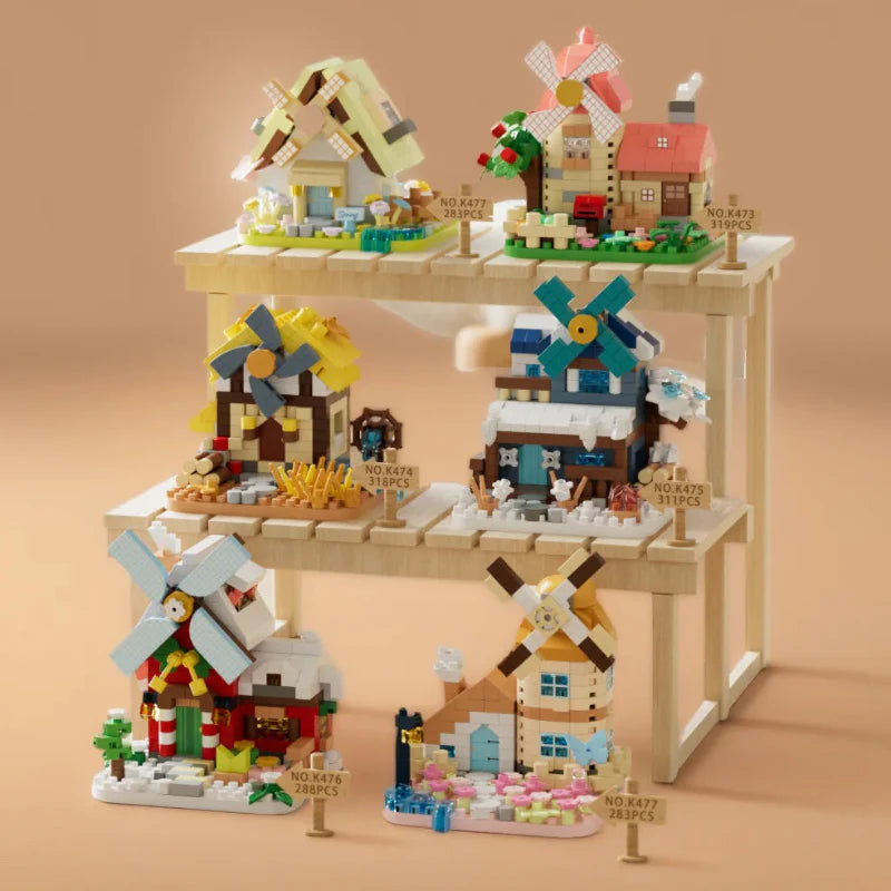 DIY Windmill Building Blocks – Creativo y estimulante – Set de bloques de construcción