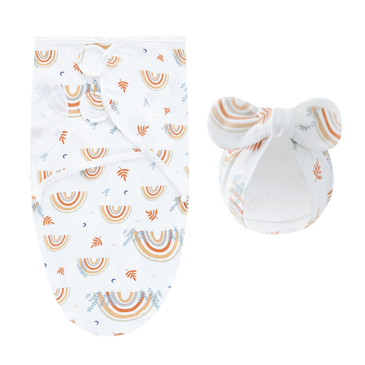 DreamNest – Tranquilidad y comodidad: lujoso pañuelo para envolver al bebé con gorrito