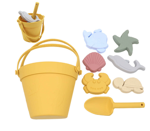 Silicone Beach Set™ - Cubo de playa Aventura en la arena - Set para playa de silicona