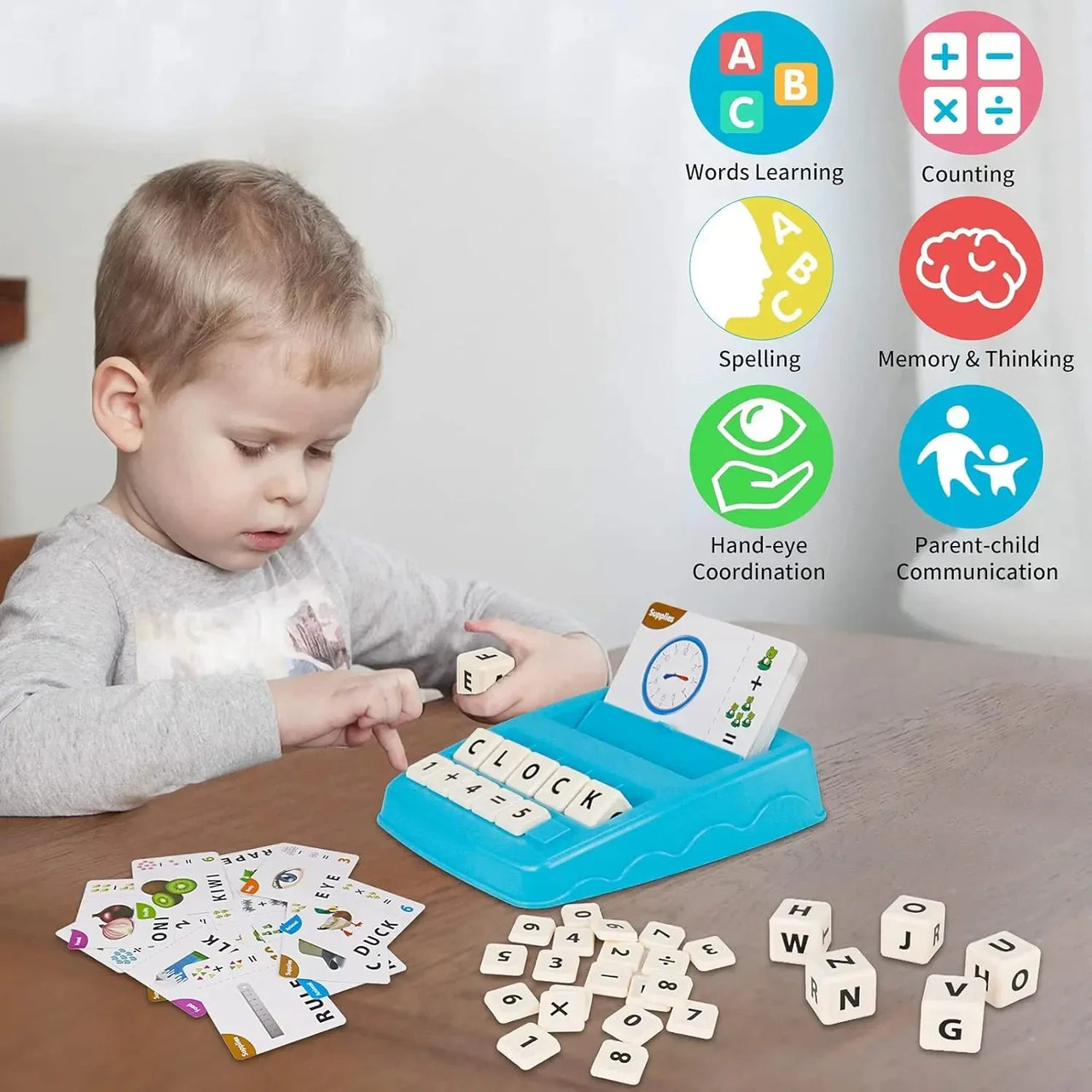 EduPlay – 2 en 1: juego educativo y de entretenimiento con tarjetas con el alfabeto y los números