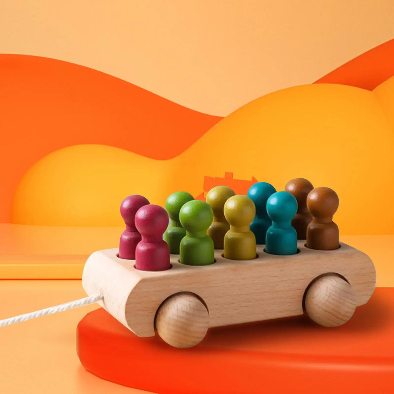 Pop & Roll – Motricidad y fantasía – Juego de coches de madera para muñecas