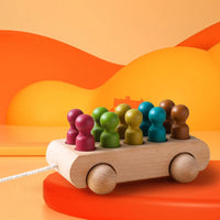 Thumbnail for Pop & Roll – Motricidad y fantasía – Juego de coches de madera para muñecas