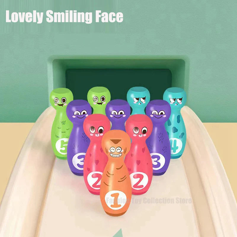 Bowling Game Set - Colorido y divertido: juego de bolos de juguete