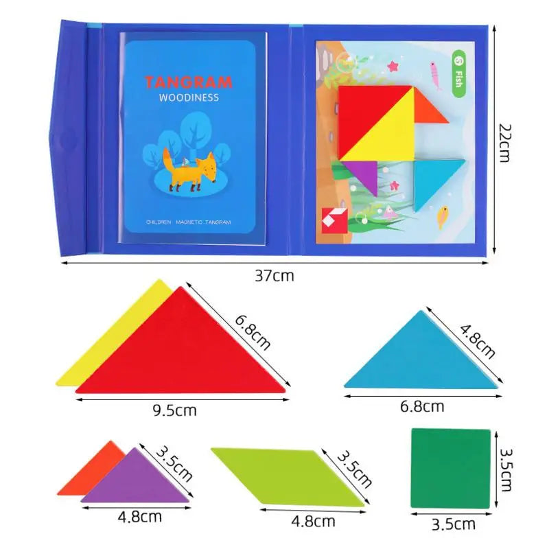 Woods™ - Fomentar el pensamiento lógico - Puzzle Tangram de madera