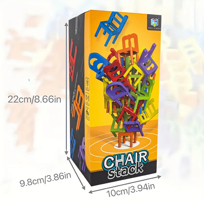 Chair Stack™ - Interactivo y estimula la creatividad - Juego de apilar sillas