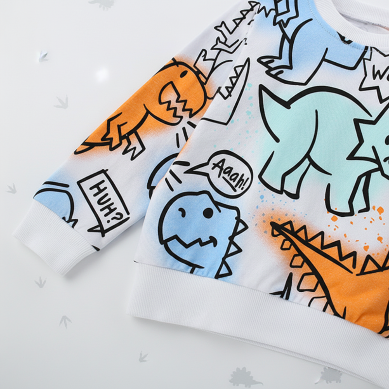 Kids Dinosaur Sweatshirt – Comodidad y estilo – Jersey infantil Dino
