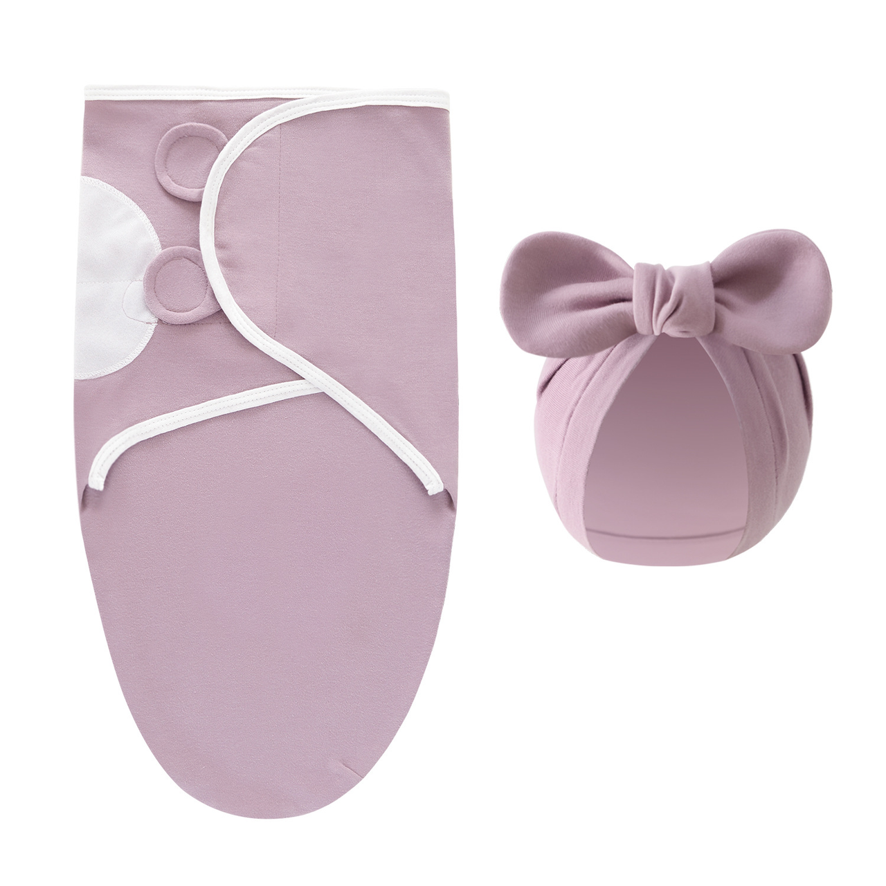 DreamNest – Tranquilidad y comodidad: lujoso pañuelo para envolver al bebé con gorrito