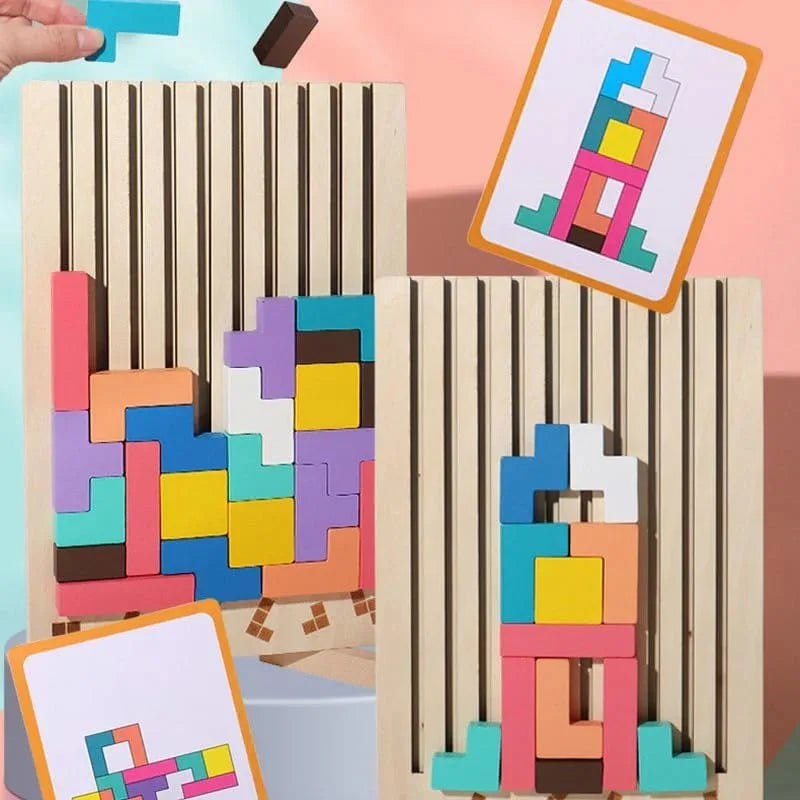 Puzzle Totem™ – Piensa y construye – Juego de puzzle de madera