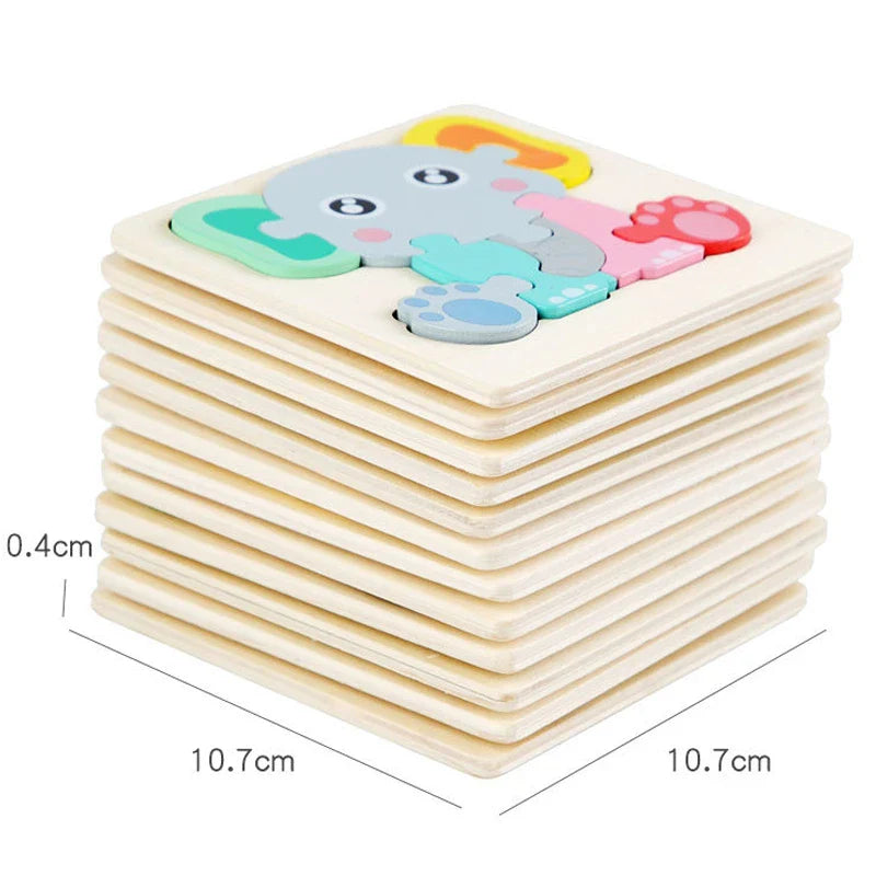 3D Wooden Puzzle™ - Aventura lúdica con animales - Rompecabezas de madera 3D