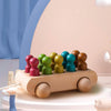 Pop & Roll – Motricidad y fantasía – Juego de coches de madera para muñecas