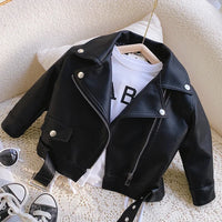 Thumbnail for Girls Leather Jacket – Atrevida y elegante: chaqueta de cuero para niños