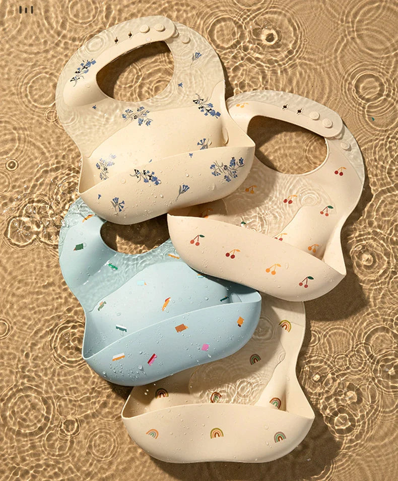 Silicone Bib - Impermeable y a la moda - Babero de silicona