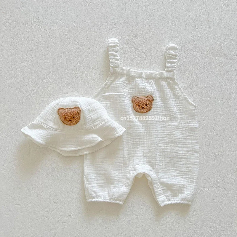 Mini Fashion™ - Fresco y cómodo - Pantalón de jardín para bebé con gorro