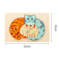 Thumbnail for Animal Puzzle™ – Descubre y aprende – Puzzle de madera de dibujos animados