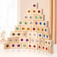 Thumbnail for Rainbow Gem Stacking Blocks – Creativo y educativo: juego de bloques de madera para apilar