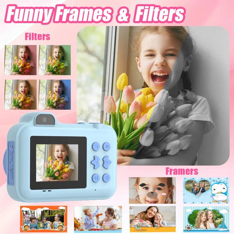 Instant Print Camera – Creativo e interactivo – Cámara instantánea para niños