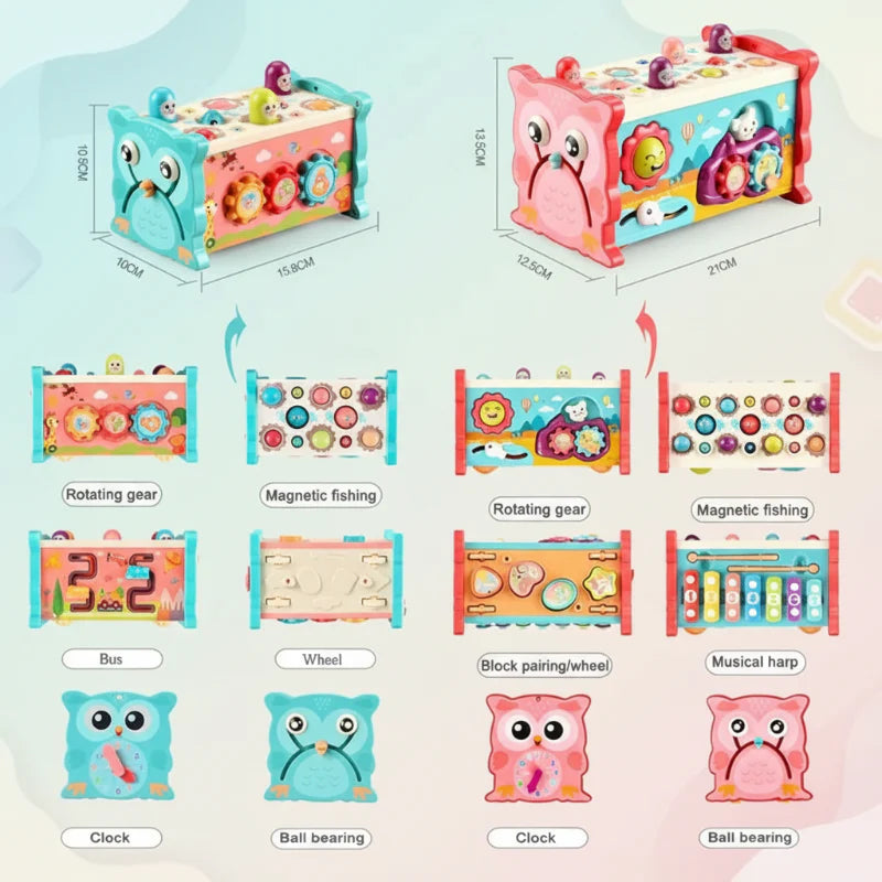 Montessori Hammering Toy – Motricidad y aprendizaje – Set de juego 8 en 1