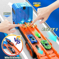 Thumbnail for Mega Transporter - Diversión de carreras 9 en 1 - Camión de juguete transformable