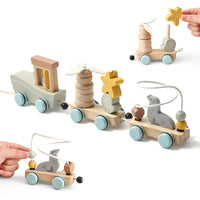 Thumbnail for HappyTrain – Montessori & Fun – Set de trenes de madera