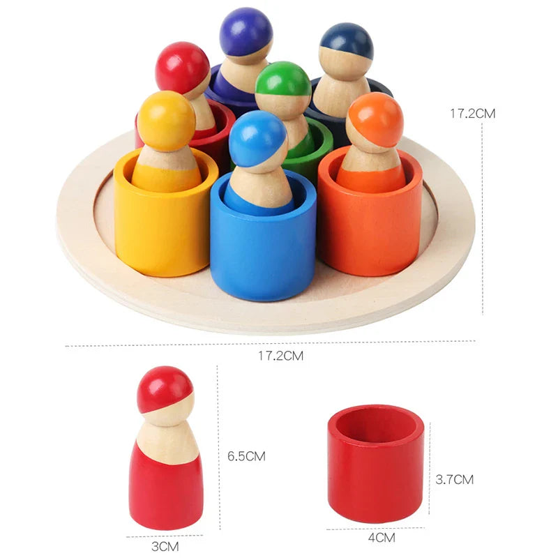 Rainbow Puzzle™ – Coloridos y creativos - Juguetes clasificadores de madera