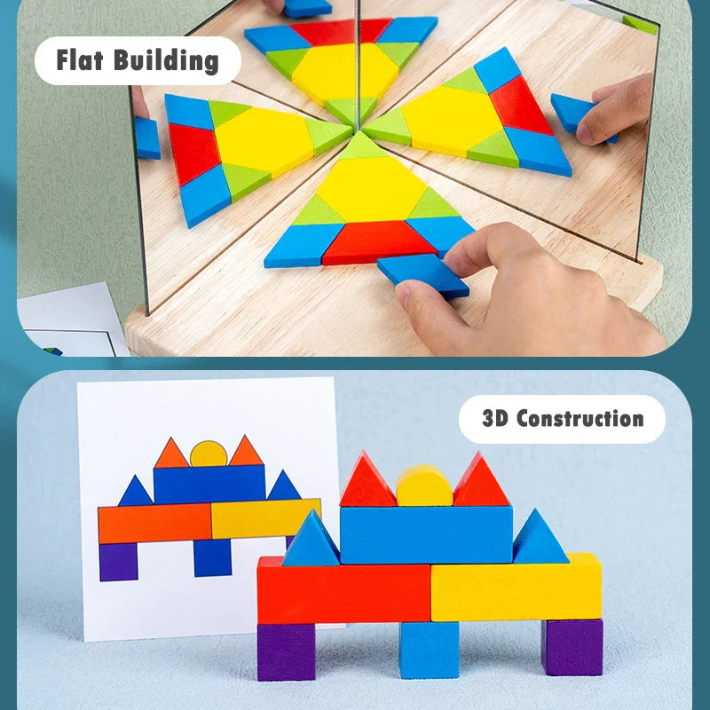 Reflection Play™ – Reflejar y aprender – Puzzle de bloques con espejo