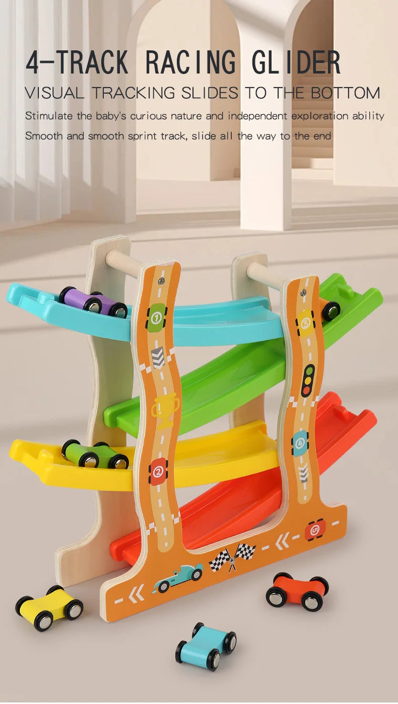 Woods™ - Creativo y educativo - Montaña rusa de madera