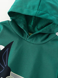 Thumbnail for DinoStyle – Cálida y transpirable: sudadera con capucha con estampado de Triceratops