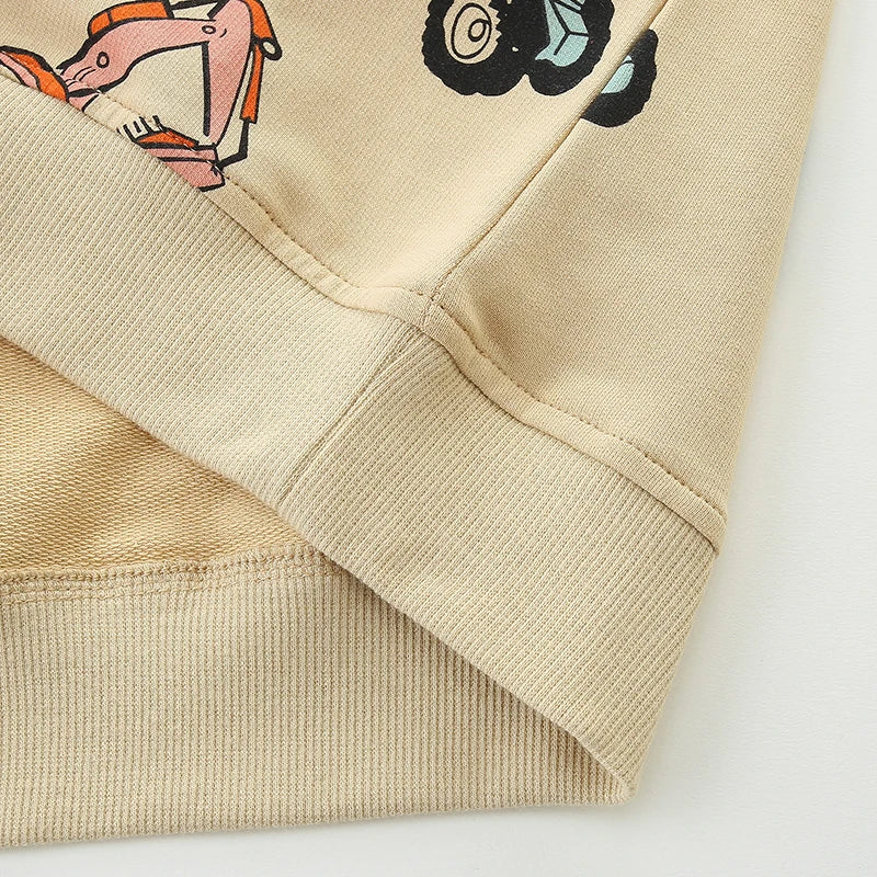 TruckTales – Suave y cálido - Suéter con coloridos vehículos de construcción