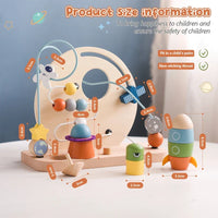 Thumbnail for Bead Tracks™ – Tren, coche y motricidad - Juego de cuentas y arrastre de madera