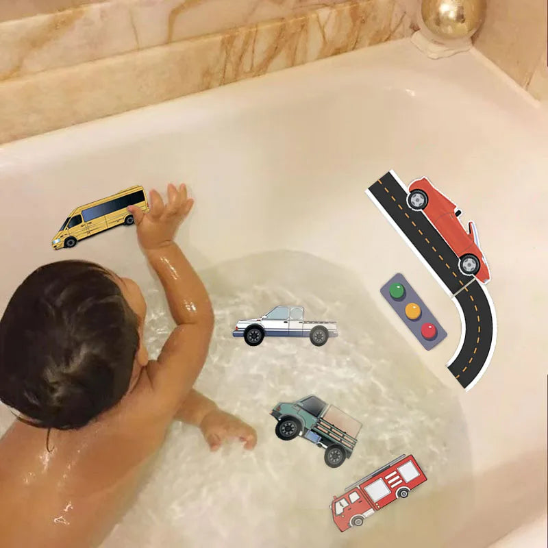 Bath Cars™ - Enorme diversión en el baño - Set de pista y carros para el baño