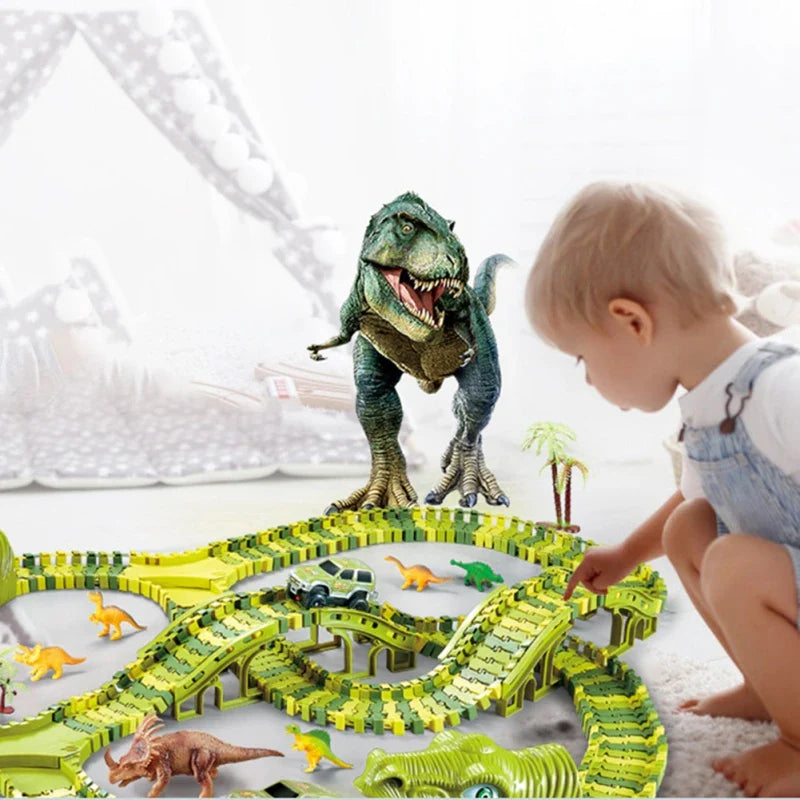 DinoRail™ - Dino Race Avontuur - Pista de carros Dino