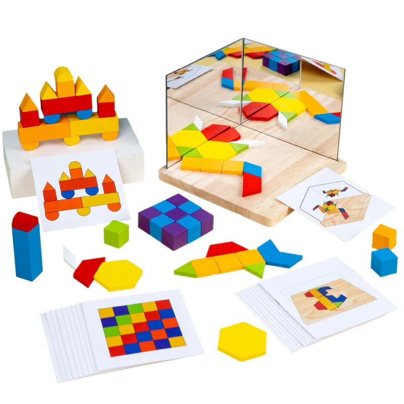 Reflection Play™ – Reflejar y aprender – Puzzle de bloques con espejo