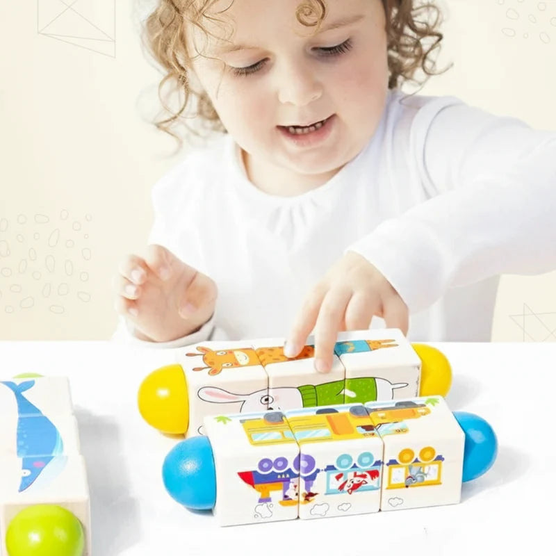 WoodiTurn – Educativo y divertido – Rompecabezas giratorio