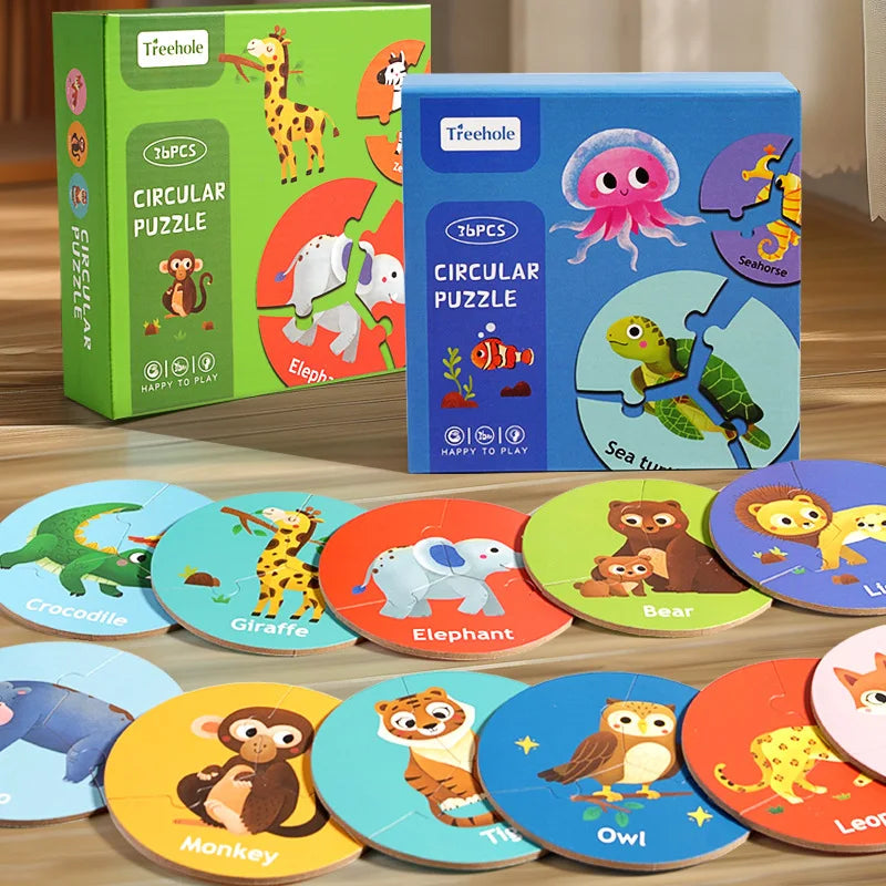 Dieren Match™ – Gira y descubre - puzzle de 3 piezas
