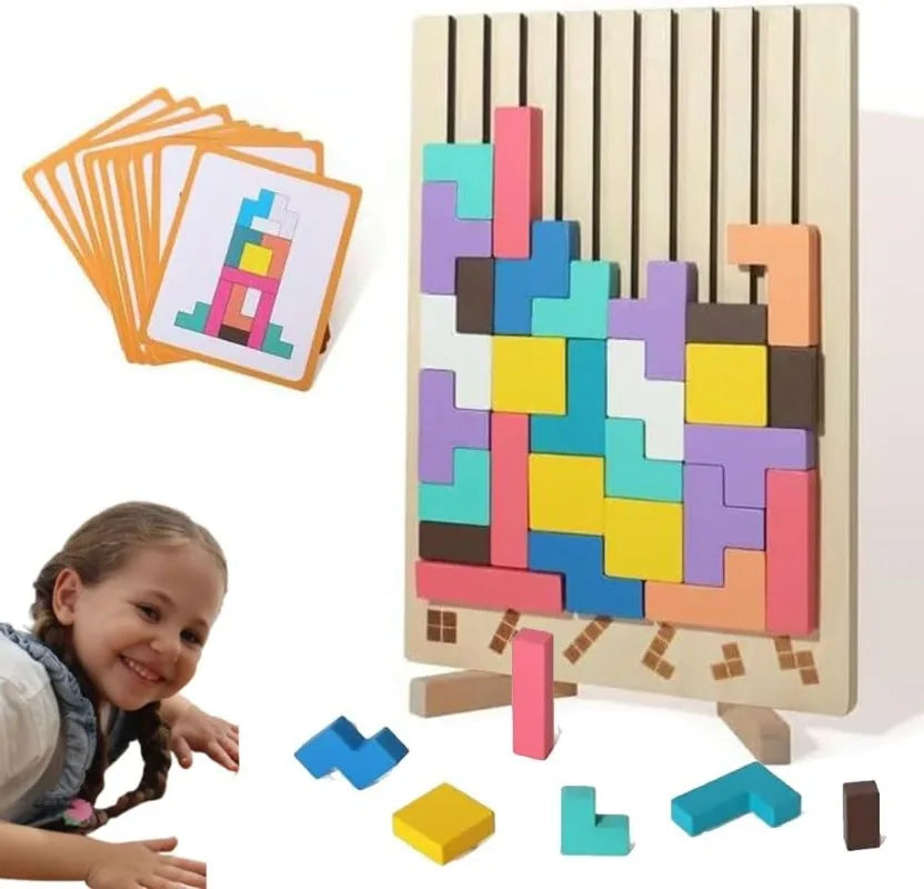 Puzzle Totem™ – Piensa y construye – Juego de puzzle de madera