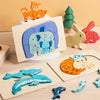 Animal Puzzle™ – Descubre y aprende – Puzzle de madera de dibujos animados