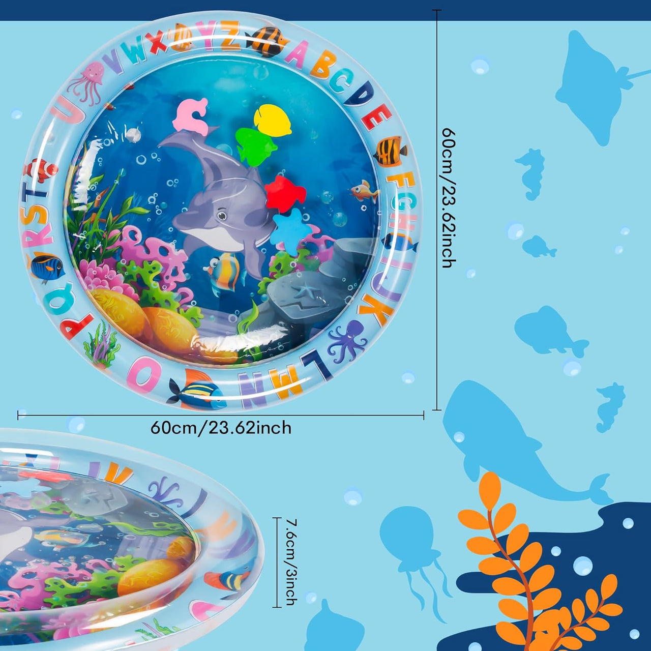 TinyWave – Alegre y estimulante: alfombra sensorial acuática para bebés