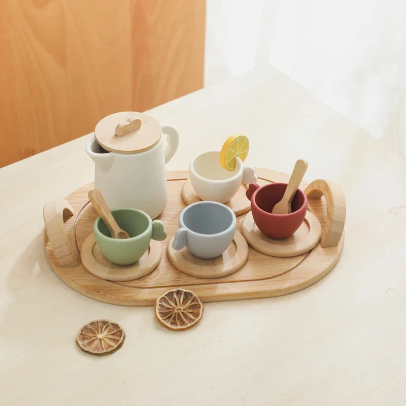 Woods™ - Madera y silicona - Set de té de madera