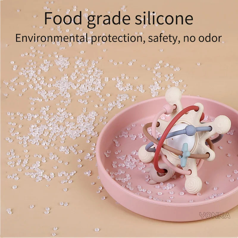 Sensory Rattle Ball™ – Diversión con Soft Grab – Juguetes de silicona para la dentición del bebé